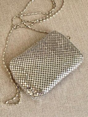 Silver Chain Mail Clutch Purse